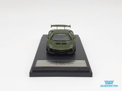 Xe Mô Hình Lamborghini Aventador Lp700-4 1:64 Time Model + Addict ( Xanh Rêu Nhám Chấm Tròn Đỏ )