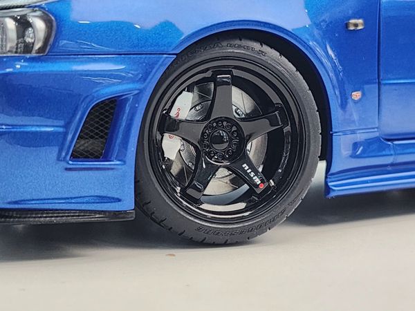 Xe Mô Hình NISMO R34 GT-R Z-tune 1:18 AUTOart ( BAYSIDE BLUE W/ CARBON BONN... )