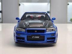 Xe Mô Hình NISMO R34 GT-R Z-tune 1:18 AUTOart ( BAYSIDE BLUE W/ CARBON BONN... )