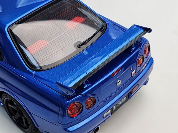 Xe Mô Hình NISMO R34 GT-R Z-tune 1:18 AUTOart ( BAYSIDE BLUE W/ CARBON BONN... )