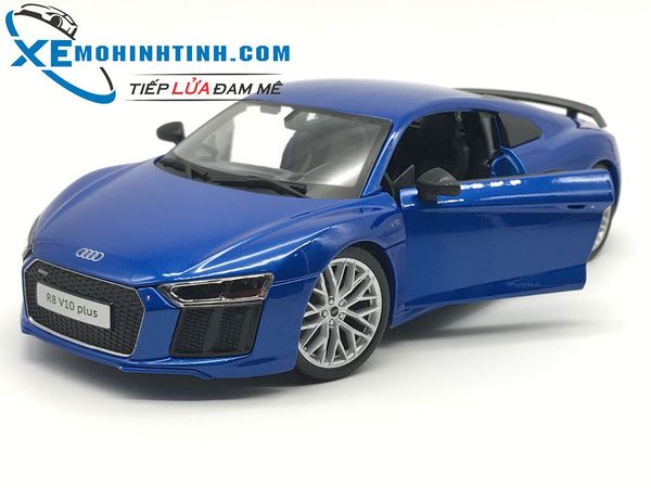 XE MÔ HÌNH AUDI R8 V10 PLUS 1:18 MAISTO (XANH DƯƠNG)