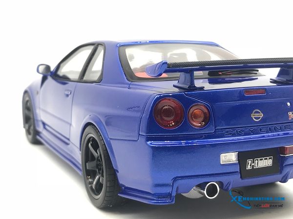 Xe Mô Hình Nissan Nismo R34 GT-R Z-tune 1:18 GTSpirit ( Xanh )