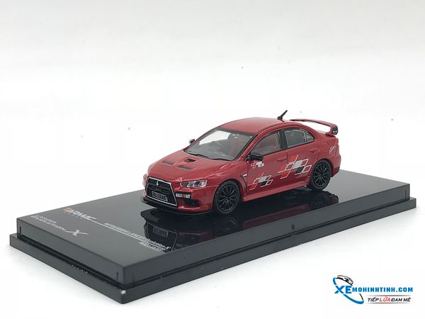 T64-004-RER MH 1:64 TARMAC WORKS MITSUBISHI EVO X - RALLIART EDITION (RED)