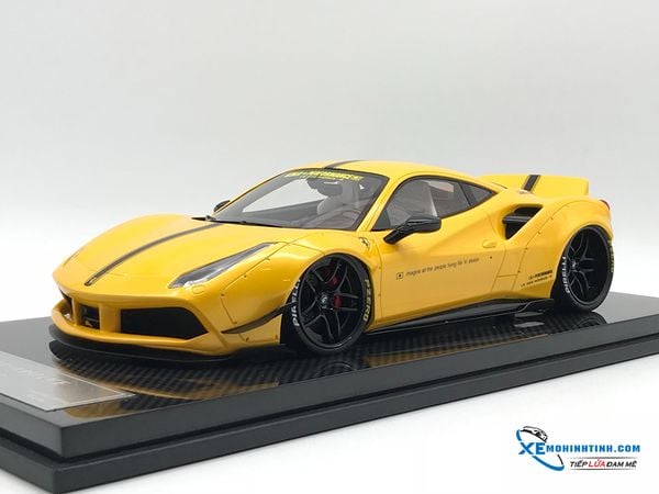 J01-04 MH 1:18 JEC FERRARI 488 LB WALKS (YELLOW) - CARBON