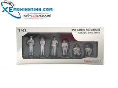 PIT crew figurines classic style white ( set of 6) TSM 1:43 (Trắng)