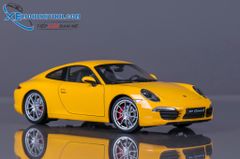 Xe Mô Hình Porsche 911 Carrera S 1:18 Welly (Vàng)