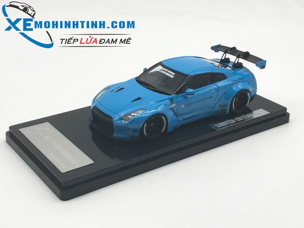 Nissan GTR R35 Liberty Walk 1:43 Onemodel (Xanh)