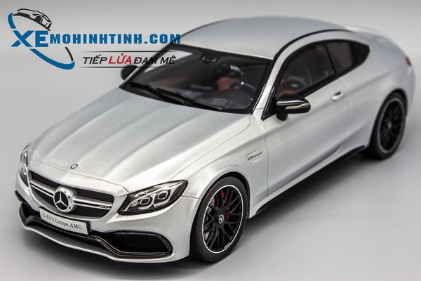XE MÔ HÌNH MERCEDES BENZ C63S COUPE 1:18 GTSPIRIT (BẠC)