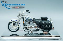 XE MÔ HÌNH HARLEY DAVIDSON 1997 FLSTS Heritage Springer 1:18 MAISTO (TRẮNG XANH)