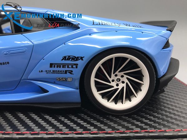 XE MÔ HÌNH LAMBORGHINI HURACAN LIBERTY WALK 1:18 GSMODEL (XANH)