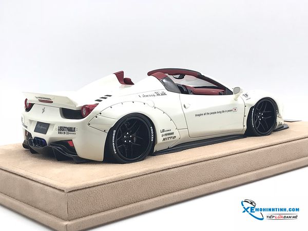 Ferrari 458 LB Roadster Liberty Walk 1:18 (Trắng)