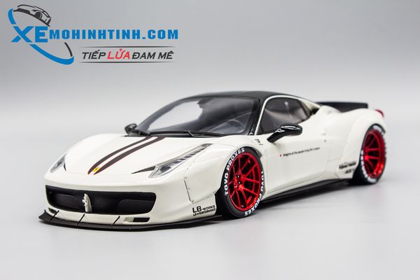 XE MÔ HÌNH FERRARI 458 LB PERFORMANCE 1:18 AGU (TRẮNG)