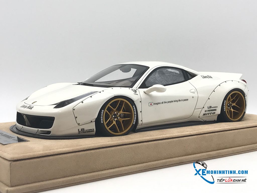Ferrari 458 Liberty Walk 1:18 (Trắng) – Shop Xe Mô Hình Tĩnh