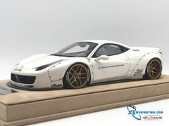 1/18 LB WORKS FERRARI 458 WHITE WITH GOLD WHEEL