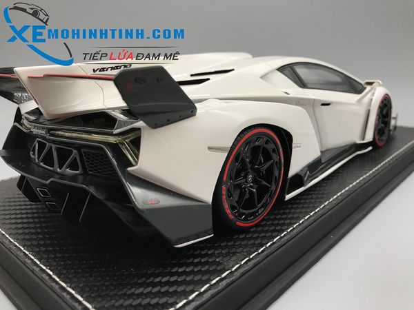 XE MÔ HÌNH LAMBORGHINI VENENO 1:18 FRONTIART (TRẮNG)