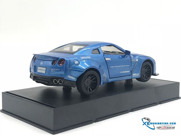 Xe Mô Hình Nissan GTR Liberty Walk 1:32 MiniAuto ( Xanh )