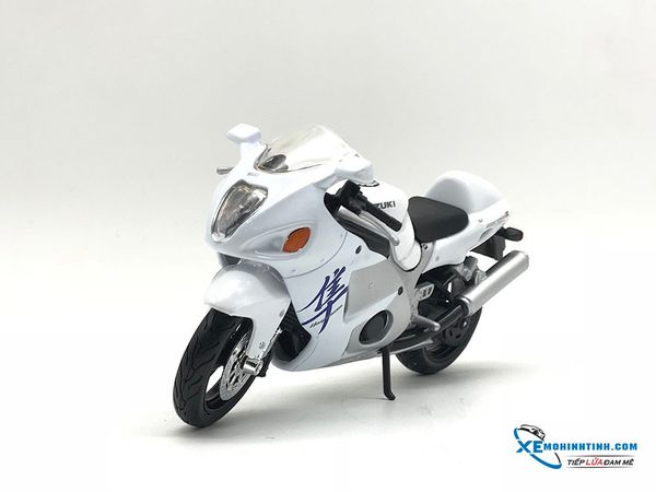 Xe Mô Hình Suzuki GSX 1300R Hayabusa 1:12 Maisto ( Trắng )