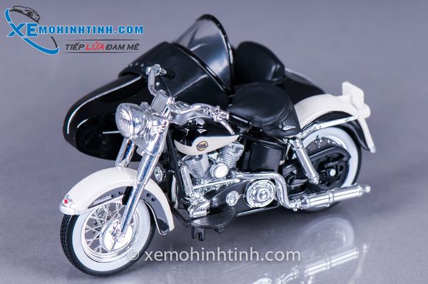 XE MÔ HÌNH HARLEY DAVIDSON SIDE CAR 1958 FLH DUO GLIDE 1:18 MAISTO (WHITE)