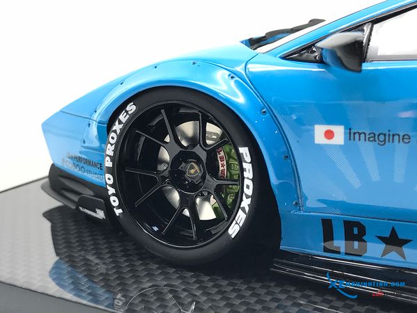 LB1866(BB-C) MH LB WALKS LAMBORGHINI MURCIELAGO LP640 (BABY BLUE-CARBON)-MÂM ĐEN