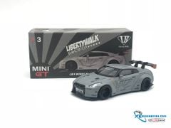 Xe Mô Hình LB Works Nissan GT-R ( R35) Matte Grey Type I , Rear Wing ver I-LHD MiniGT 1:64 ( Xám )