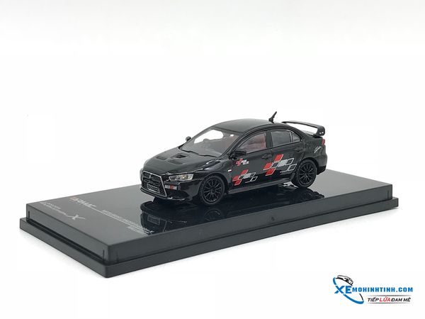 T64-004-REB MH 1:64 TARMAC WORKS MITSUBISHI EVO X - RALLIART EDITION (BLACK)