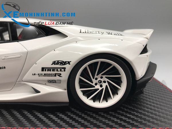 XE MÔ HÌNH LAMBORGHINI HURACAN LIBERTY WALK 1:18 GSMODEL (TRẮNG)