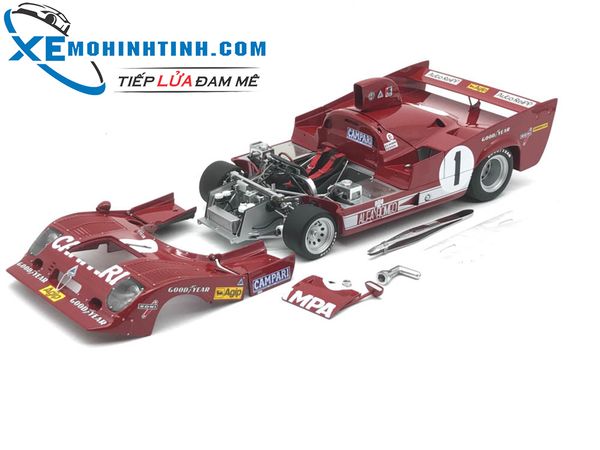 Alfa Romeo 33 TT 12 1000KM Nurburgring Winner 1975 Merzario:Lafitte #1 Autoart 1:18 (Đỏ)