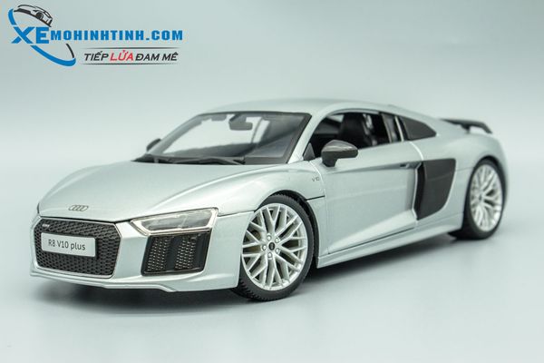 XE MÔ HÌNH AUDI R8 V10 PLUS 1:18 MAISTO (BẠC)