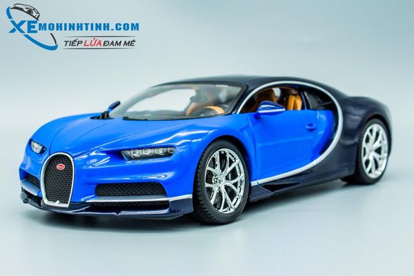 XE MÔ HÌNH BUGATTI CHIRON 1:18 BBURAGO (XANH)