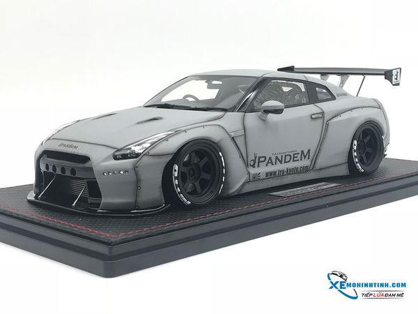 Xe Mô Hình Pandem R35 GT-R Ignition Model 1:18 Matte Gray 2