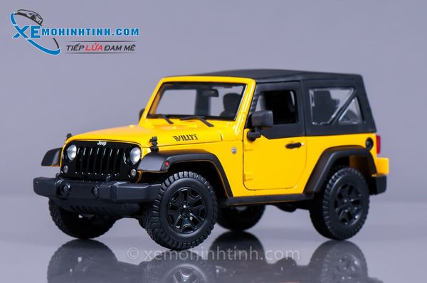 XE MÔ HÌNH JEEP WRANGLER RUBICON 2014 1:18 MAISTO (VÀNG)