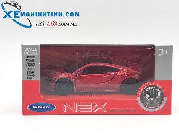 HỘP XE MÔ HÌNH Honda NSX 2015 WELLY 1:36 (Đỏ)