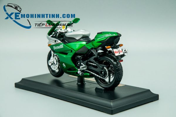 XE MÔ HÌNH BENELLI TORNADO TRE 1130 1:18 MAISTO (XANH BẠC)