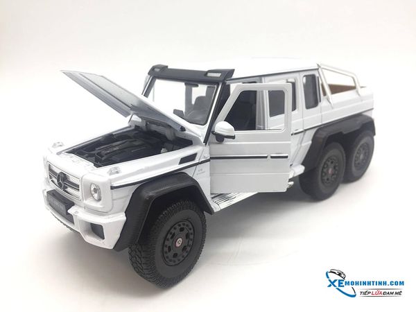 XE MÔ HÌNH MERCEDES-BENZ G63 6X6 1:24 WELLY ( TRẮNG )