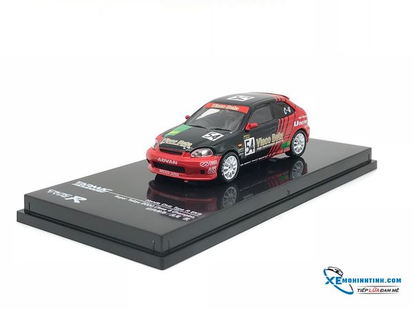 Xe mô hình Honda Civic Type R EK9 Super Taikyu 2000 class 4 Champion 1/64 Tarmac Works ( Đỏ Đen )