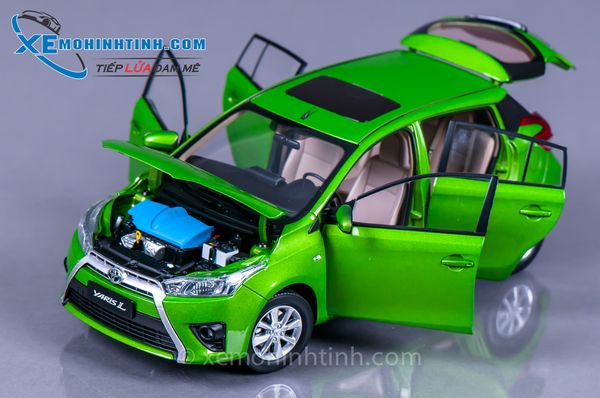 XE MÔ HÌNH TOYOTA YARIS 1:18 PAUDI (XANH LÁ)