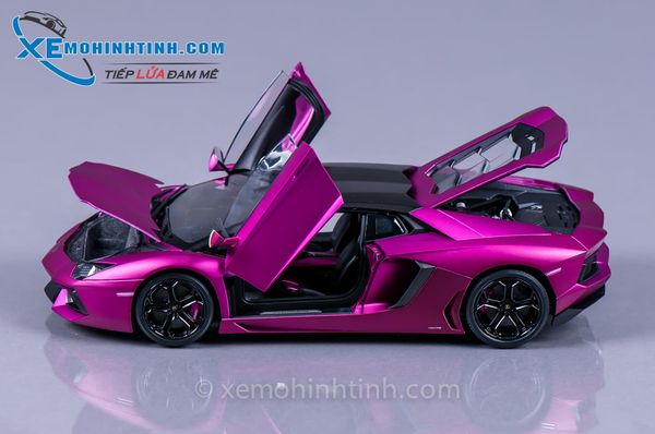 XE MÔ HÌNH LAMBORGHINI AVENTADOR LP700 1:18 WELLY-FX (TÍM)