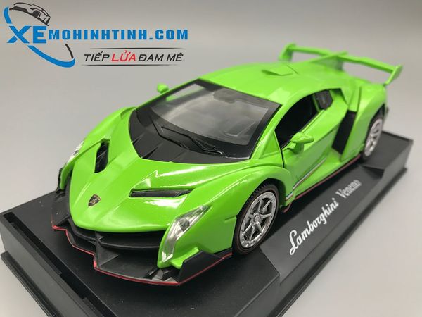 XE MÔ HÌNH LAMBORGHINI VENENO 1:32 DOUBLE HORSES (XANH)