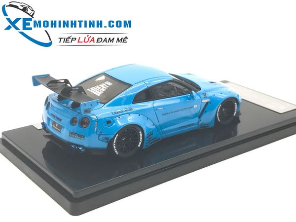 Nissan GTR R35 Liberty Walk 1:43 Onemodel (Xanh)