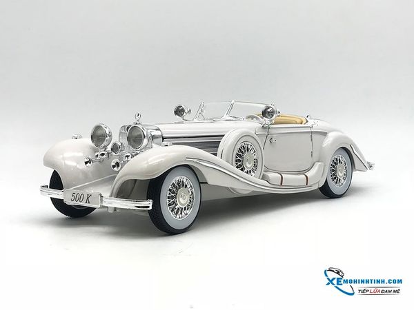 Mercedes-Benz 500K Typ Special Roadster (1936) 1:18 Maisto Trắng