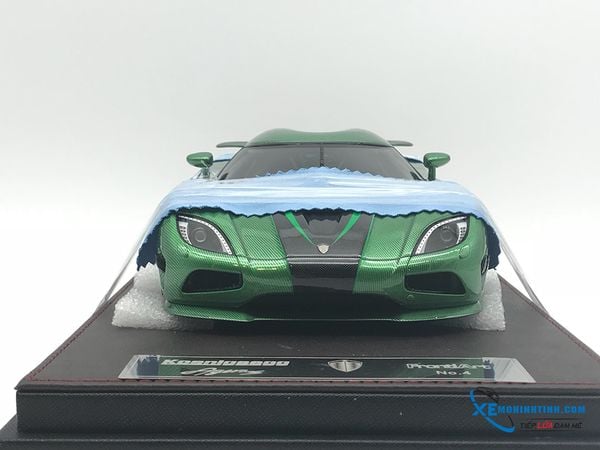 Xe mô hình Koenigsegg Agera S 1:18 FrontiArt ( Green Carbon )