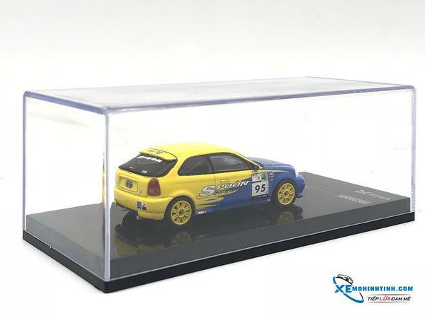 Xe Mô Hình Honda Civic Type R EK9 Super Taikyu 1:64 Tarmac Works ( Vàng Xanh )