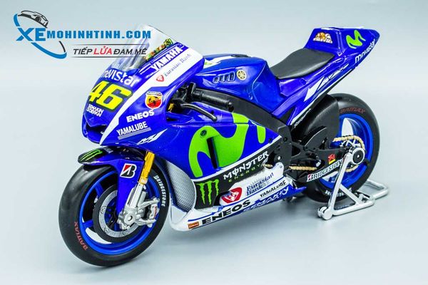 XE MÔ HÌNH YAMAHA M1 GP 46 MOVISTAR 1:10 MAISTO (XANH)