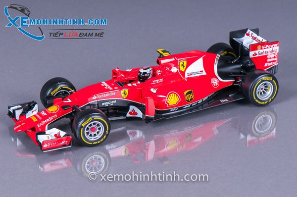 XE MÔ HÌNH FERRARI F1 SF15-T 2015 NO.7 K.RAIKKONEN 1:18 BBURAGO