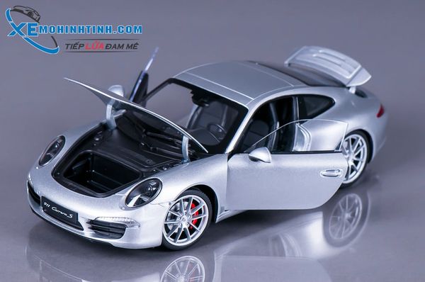 XE MÔ HÌNH PORSCHE 911 CARRERA S 1:18 WELLY (BẠC)