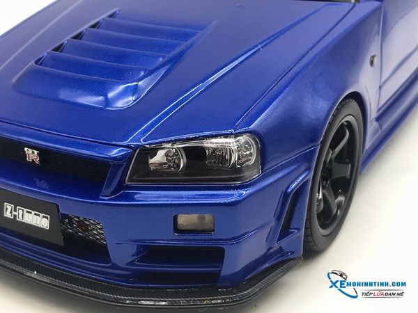 Xe Mô Hình Nissan Nismo R34 GT-R Z-tune 1:18 GTSpirit ( Xanh )