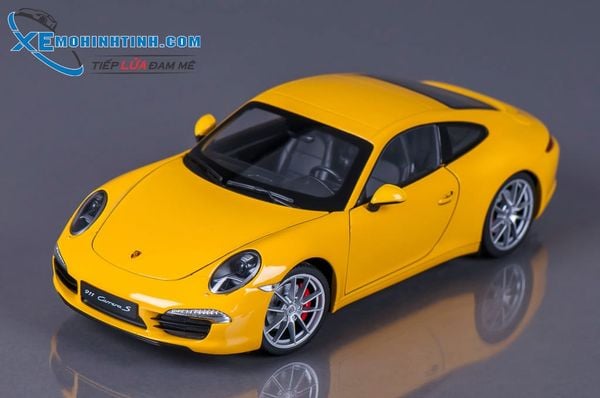 Xe Mô Hình Porsche 911 Carrera S 1:18 Welly (Vàng)
