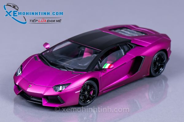 XE MÔ HÌNH LAMBORGHINI AVENTADOR LP700 1:18 WELLY-FX (TÍM)