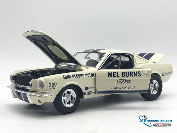 A1801811 MH ACME 1:18 FORD SHELBY GT 350 MEL BURNS DRAG CAR 1965 (TRẮNG)