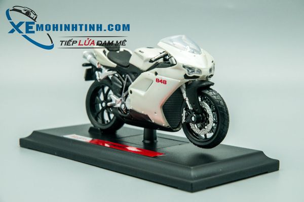 XE MÔ HÌNH DUCATI 848 1:18 MAISTO (TRẮNG)